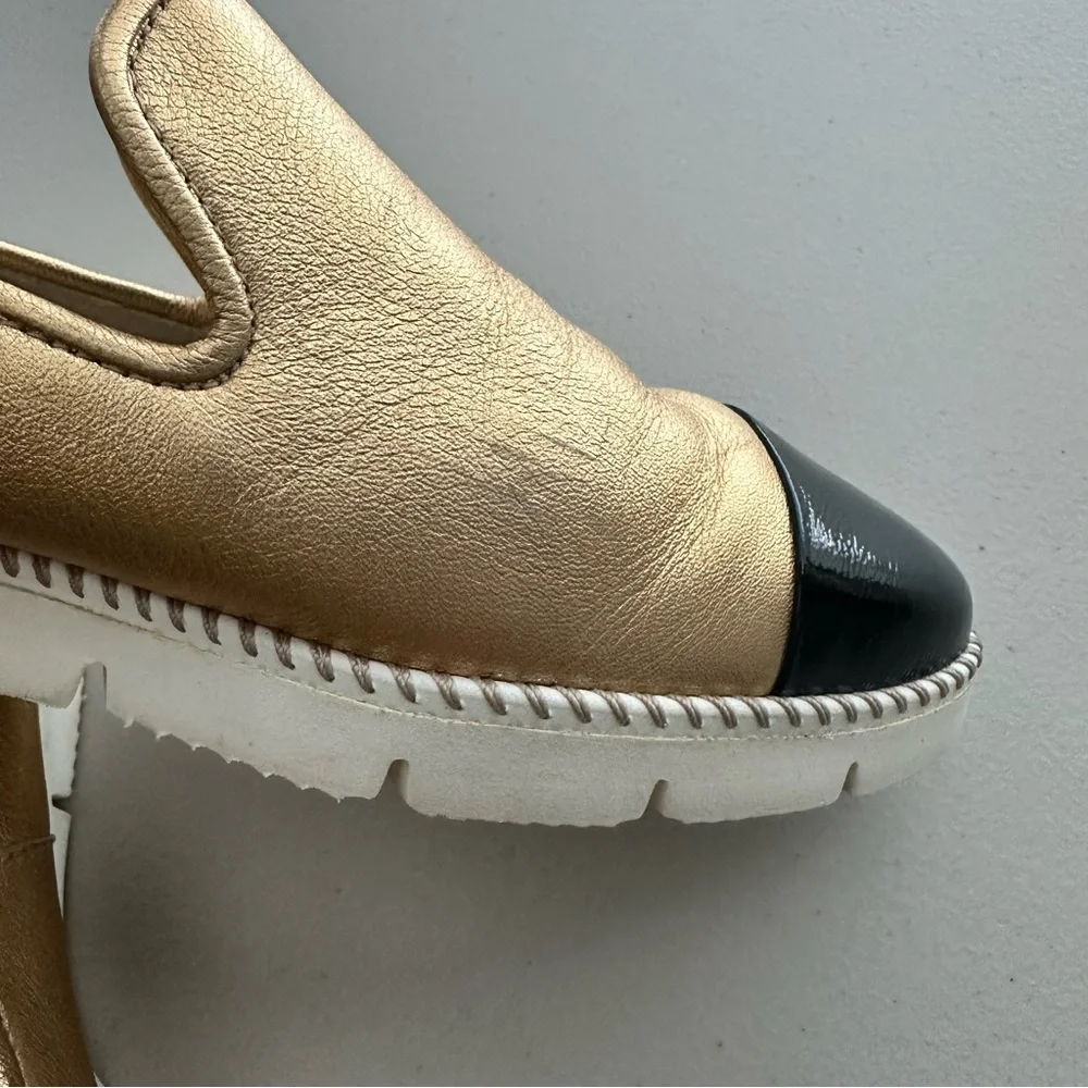 PAUL GREEN ‘Daniella’ Metallic Soft Leather Loafers Women’s Size 9.5 - Picture 11 of 12